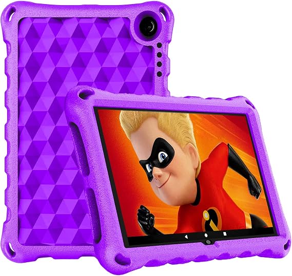 ANTIKE 2020 8 Tablet Case,H D 8 Case for Kids (10th Generation, 2020 Release),Light Weight/Shock-Absorption/Anti Slip/High Impact Kids Case for All-New H D 8 Tablet (Purple)