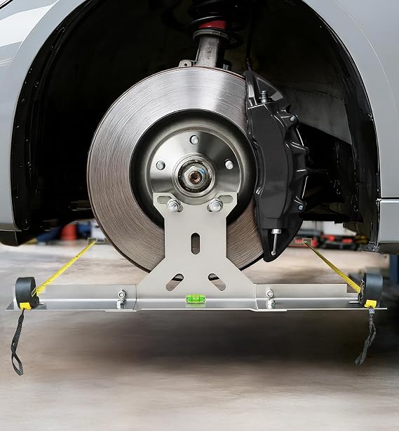 Upgraded Wheel Alignment Tool Kit Heavy Duty Stainless Steel Automotive Toe Alignment Tools with Tape Measures, Hub Stands Balancing Plates Front End for Cars Trucks SUVs