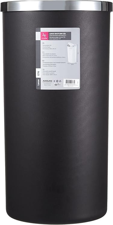 Primanova Lenox Siyah 35 lt Çöp Kovası M-E76-06