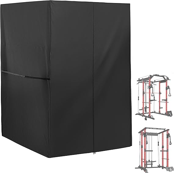 Squat Rack Cover, Waterproof Power Cage Cover, Protective Squat Cage Cover for Home Gym, Outdoor Power Rack Cover/Gym Rack Cover/Weight Lifting Rack Cover/Smith Machine Cover