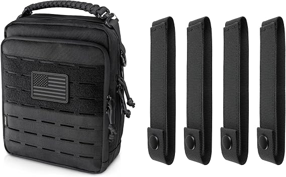 WYNEX Tactical Admin Pouch Utility EDC Organizer - Large Capacity 6 Inch MOLLE Strap With Webbing