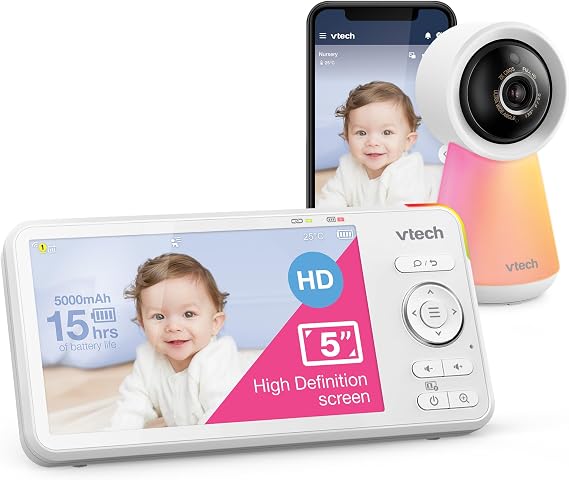 Vtech Uyarlanabilir Gece Lambalı 5’’ Wi-Fi Görüntülü Bebek Monitörü - RM5756HD