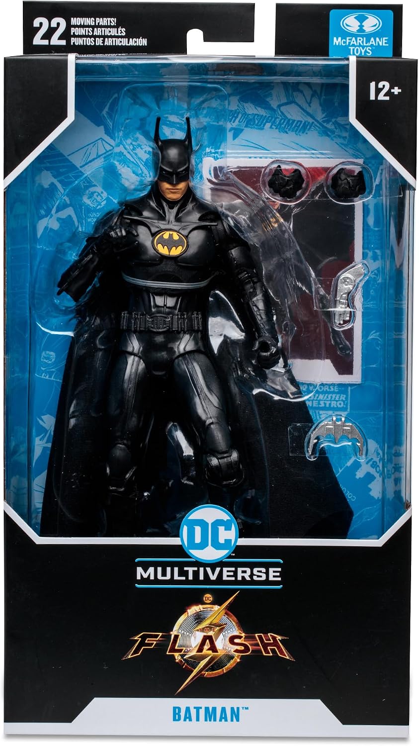 McFarlane Toys, DC Multiverse 7-inch Batman Multiverse Action Figure, Collectible DC The Flash Movie Figure with Unique Collector Character Card – Ages 12