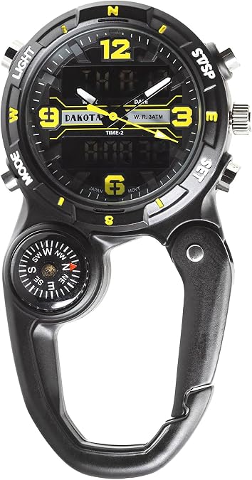 Dakota Analog & Digital Clip Pocket Watch with Alarm