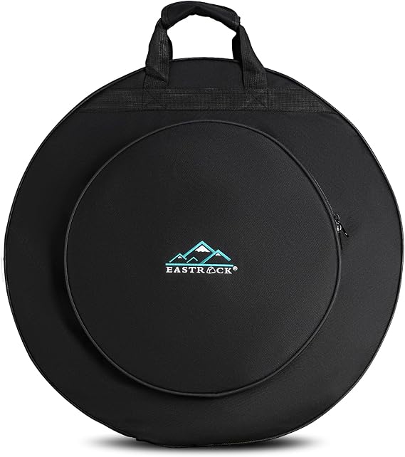 EASTROCK 22 Cymbal Bag with Strap for Cymbal Protection,Black