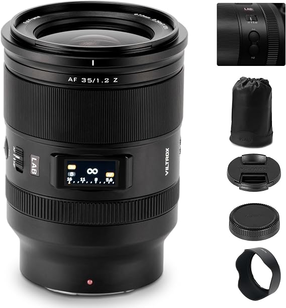 VILTROX 35mm F1.2 LAB Z-Mount Full Frame Lens for Nikon Z, Large Aperture Auto Focus Prime Lens for Nikon Z-Mount Cameras Z30 Z50 Z50II ZFC Z5 Z5ll Z6 Z6II Z6III Z7 Z7II Z8 Z9 ZF ZR