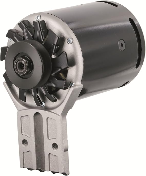 Powermaster - PowerGEN Ford Black Flat Head Front MTG '39-'48 90A 12V w/Pulley for 5/8" Belt