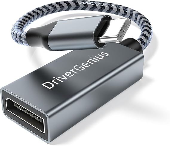 DriverGenius Vertex-X86 USB-C to DisplayPort 8K Cable (0.6ft, 1-Pack)