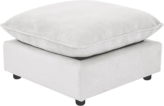 Tbfit Oversized Modular Sectional Sofa - Ottoman - White | Premium Corduroy