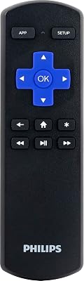 Philips Roku TV Remote Replacement Only for ROKU TV, TCL, ONN, Hisense, Sharp, Element, Westinghouse, Philips Replacement Remote SRP6120R27