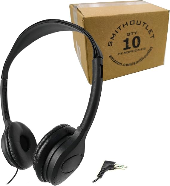 SmithOutlet 10 Pack Over the Head Low Cost Headphones