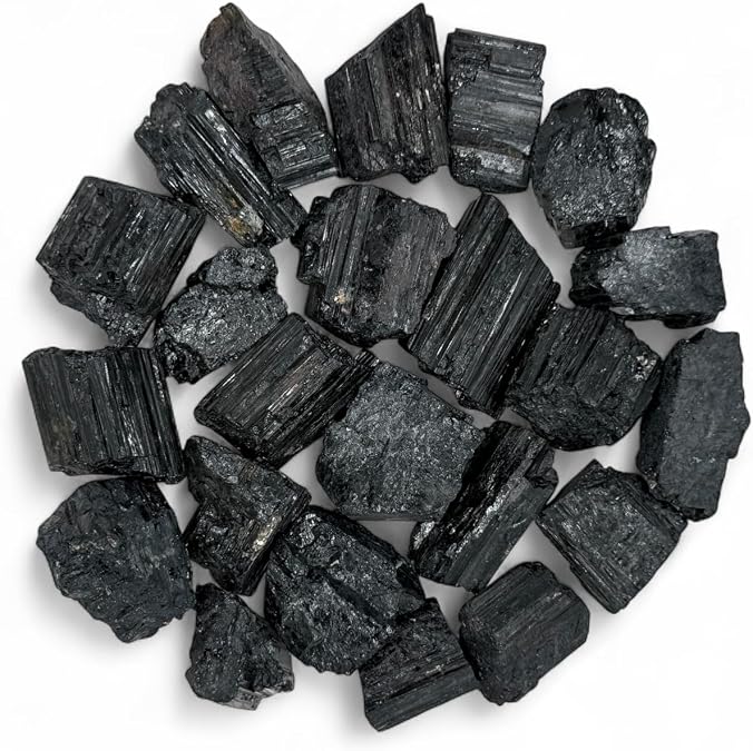 Rough Black Tourmaline Crystals - Raw Natural Black Tourmaline Stones Bulk - Crystal Healing