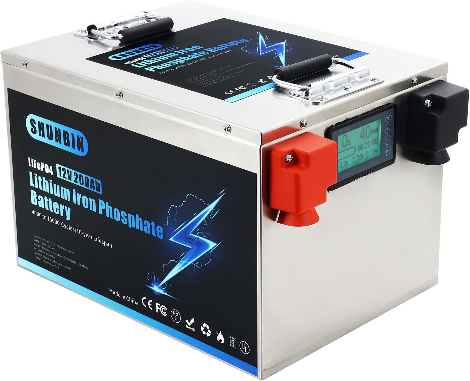 Lifepo4 200ah 12V Lithium iron phosphate battery for Solar System/Motor Home/Boat/Golf Carts/RV car battery Waterproof 12V lifepo4 battery With fast charger