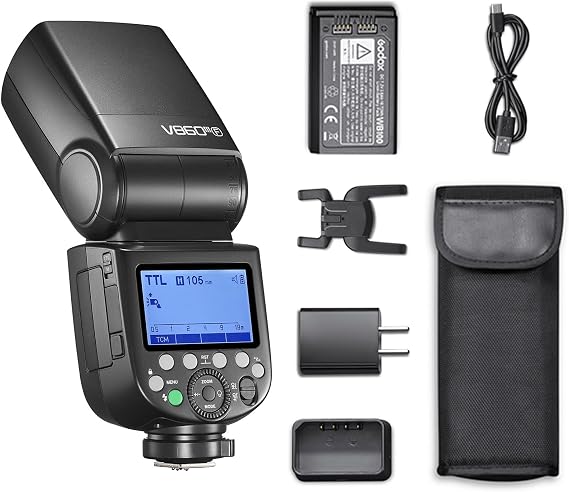 Godox V860III-F Flash for Fujifilm Fuji Camera Flash Speedlite 7.2V/2600mAh, TTL 2.4G Wireless HSS 1/8000 1.5s Recycle Time and 480 Full Power Flashes 10 Levels LED Modeling Light (Upgraded V860II-F)