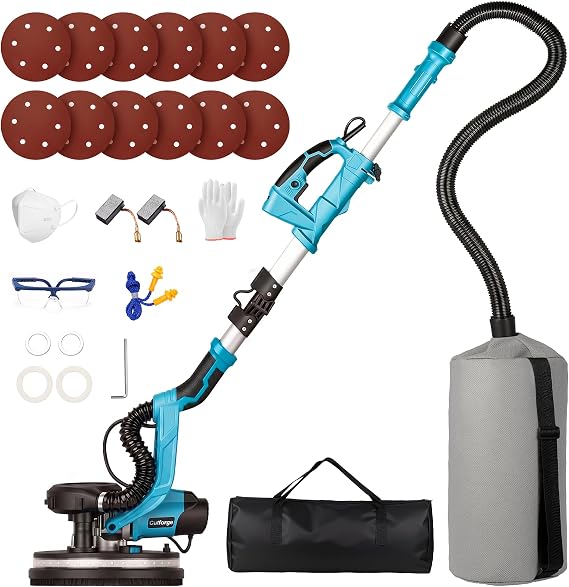 Drywall Sander with Vacuum Auto Dust Collection LED Light 1050W