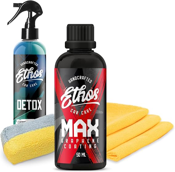 Graphene MAX Coating - Heavy Duty Protection - Graphene Ceramic Coating | 7+ Years Of Protection | Incredible Hydrophobic - Perfect for Daily Drivers (1-50ML Bottle & Prep Kit)