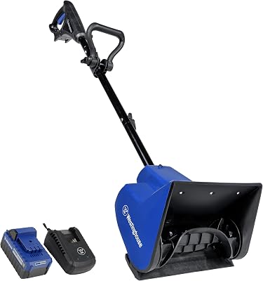 Westinghouse WSnow11S 24V Cordless Snow Shovel 11 Inch Kit, 24V 4Ah Battery, Fast Charger, Electric Snow Shovel with 20ft Throwing Distance, Plows 75lbsmin, Compatible with Snow Joe Batteries
