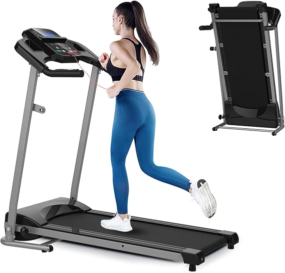 Foldable Treadmill 2.5HP Electric Folding Treadmill Running Walking Machine for Home Gym, Max 265 LBS Weight Capacity