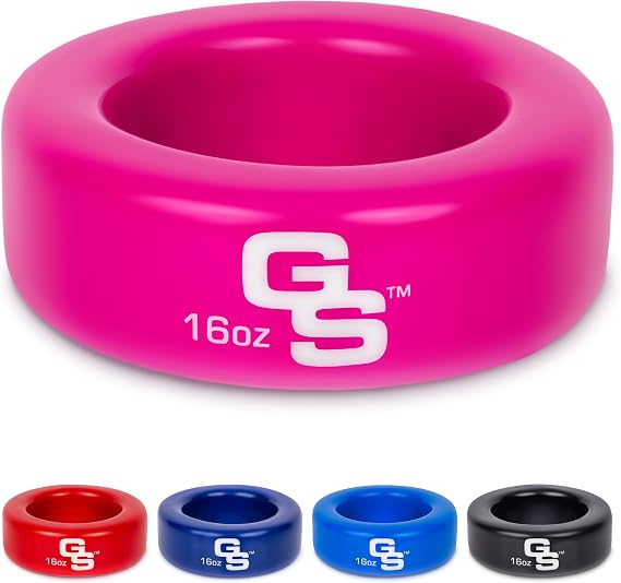 GoSports 野球とソフトボールバットウェイト - ブラック、ネイビー、ピンク、レッド、ロイヤルからお選びください - 16オンスの野球ドーナツ