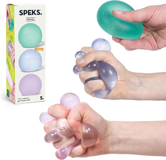 Speks Gump Squishy Stress Balls, Silent Sensory Relief Tool, Desk Toy