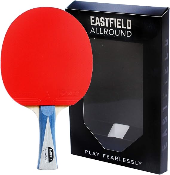 Eastfield Allround Professional Table Tennis Racket - Beginner & Intermediate Ping Pong Paddle, ITTF Approved Spin Rubber, 7-Ply Wood Blade, Premium Competition Bat