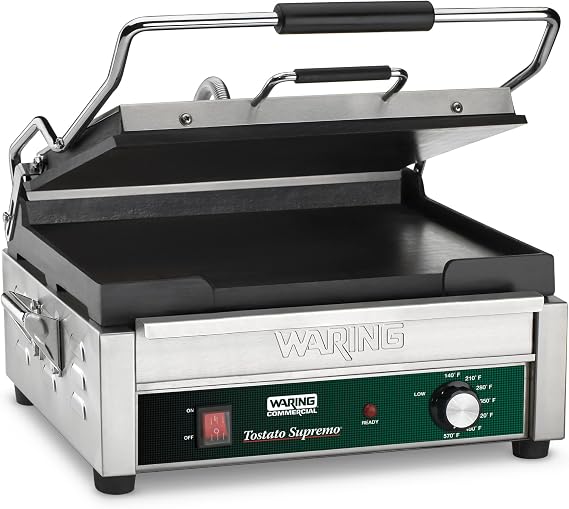 Waring Panini Press with 14.5" x 11" Cooking Surface & Flat Plates