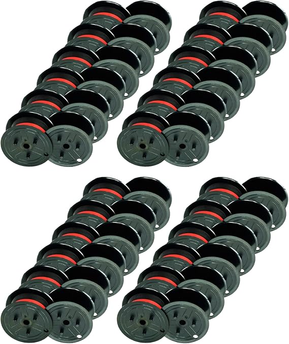 GRC E200-BR Universal Type Ribbons, Black/Red Ribbons