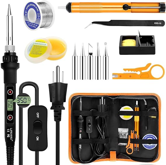 80W LCD Soldering Iron Kit Adjustable Temp 180-520C Precision Soldering Gun
