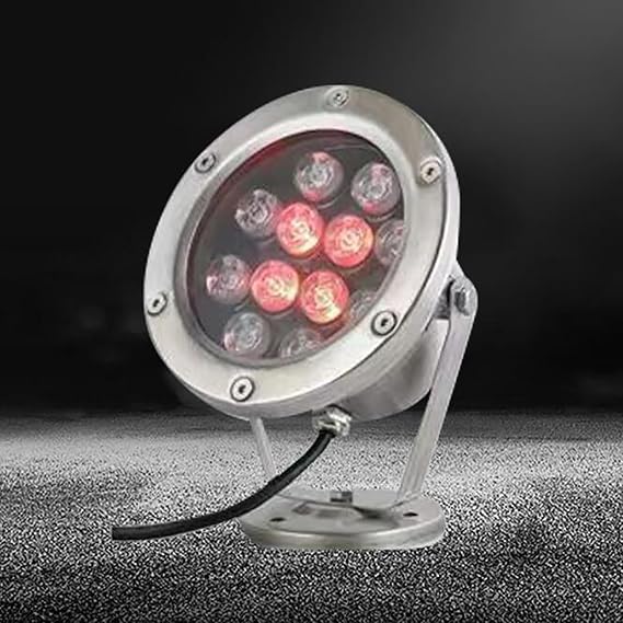 RGBリモコン付き水中ライト、AC 24V噴水ライト、水中LEDプールライト、IP68防水水中池スポットライト、水中で長時間使用可能Blue,3W