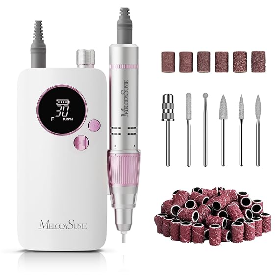 MelodySusie Clip-On SC320F Rechargeable Nail Drill 30,000 RPM for Beginners