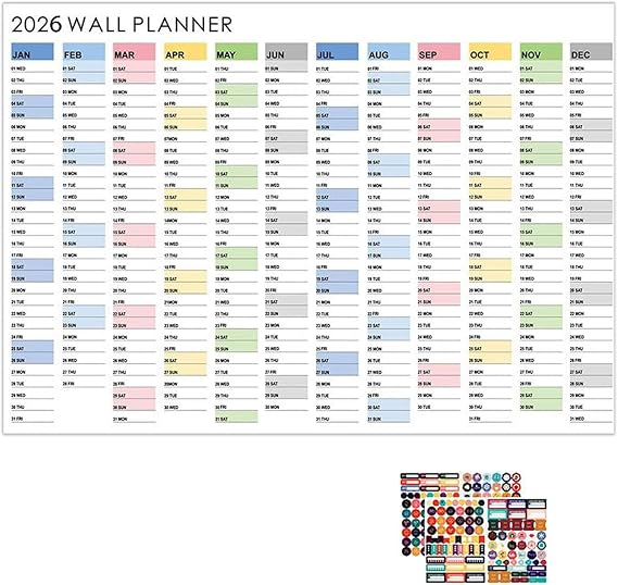 2026 Wall Calendar Decorative Home Decor Poster Planner