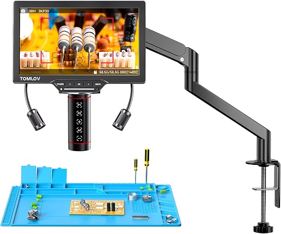 TOMLOV TM3K-AF Max 10.1" Digital Microscope with One-Touch Autofocus