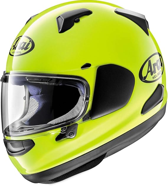 Arai Quantum-X Solid Adult Street Motorcycle Helmet - Fluorescent Yellow/X-Large