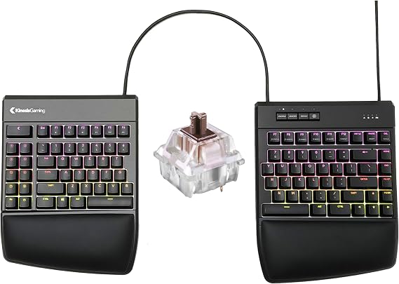 KINESIS GAMING Freestyle Edge RGB Split Mechanical USB Keyboard (MX Brown)