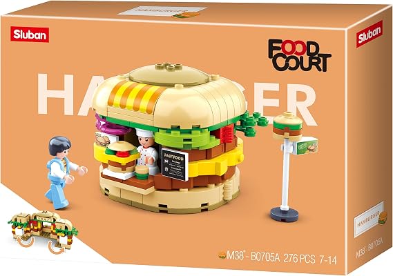 Sluban M38-B0705A Variety Food Court-Hamburger House, Multicolored, One Size