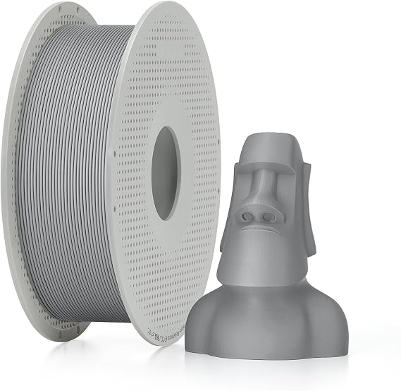 Bambu Lab PLA Matte 3D Printer Filament 1.75mm RFID 1kg with Spool, Ash Grey