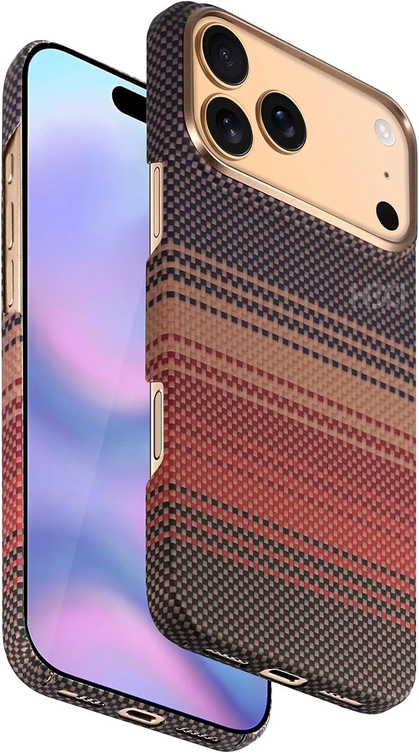 CONSTRAIN - iPhone 17 Pro Max ile uyumlu Kılıf Magsafe ile uyumlu Şarjlı Karbon Fiber Ruaha ArmorAir Kesik Kenarlı Kevlar Kapak