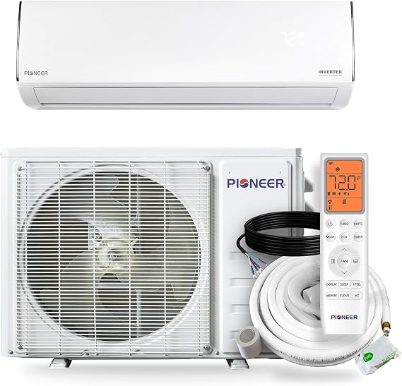 Diamante Essenza 11,500 BTU 17 SEER2 115V High-Wall Ductless Mini-Split Air Conditioner Inverter Heat Pump with 16 Ft. Kit
