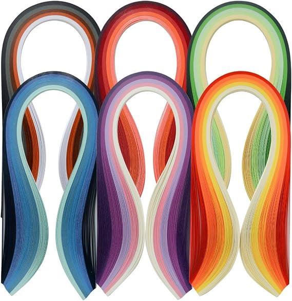 JUYA Multi-Color Quilling Strips Set 600 Strips 30 Colors 39cm 3mm
