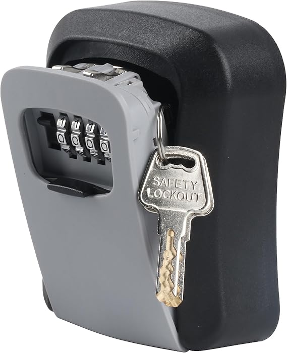 Key Lock Box for Outside, Wall Mounted, Waterproof Resettable Code Safe Security Key Lock Box for Garage, Home, Office outside key lock box