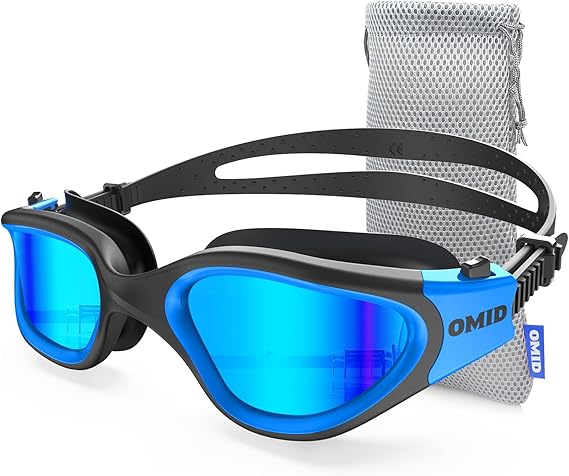 OMID Swim Goggles, P2 Polarized Swimming Goggles for Men Anti-fog Goggles Swimming for Adult Women