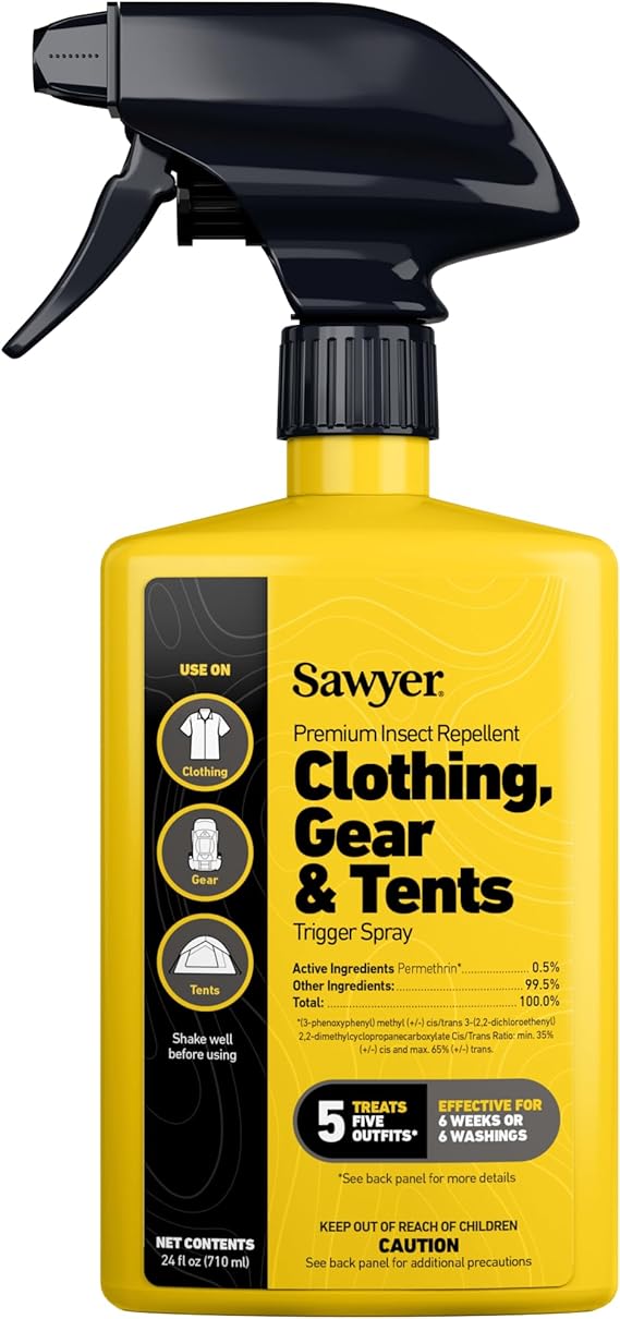 Sawyer Products SP657 Premium Permethrin Insect Repellent for Clothing, Gear & Tents, Trigger Spray, 24-Ounce