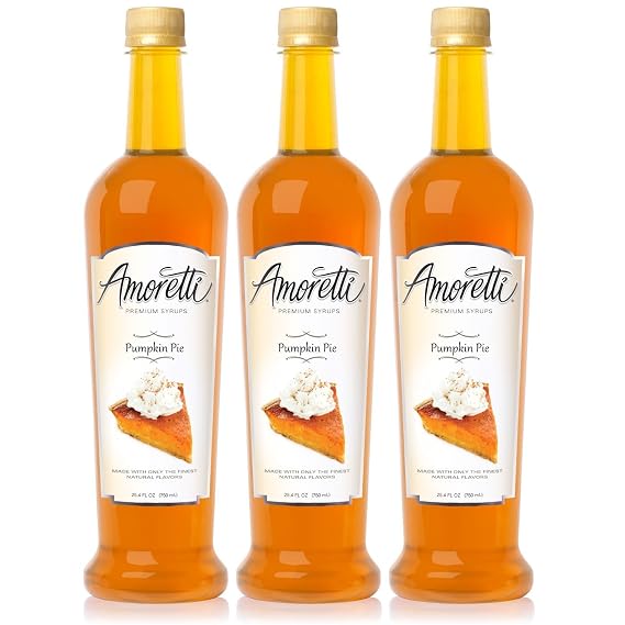 Amoretti Premium Pumpkin Pie Syrup 750ml 3 Pack