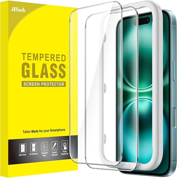 JETech Screen Protector for iPhone 16 Plus, 2-Pack