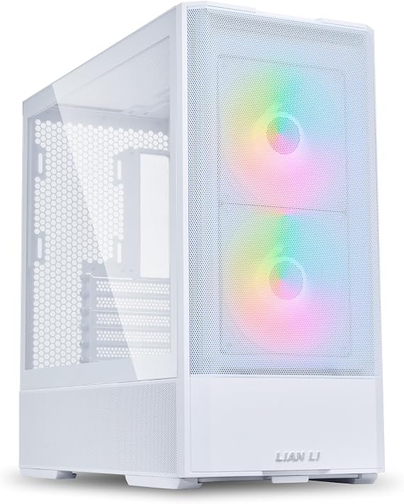 Lian Li Lancool 207 Mid-Tower Case | Premium ATX/mATX Gaming PC Case | Tempered Glass | Optimal Airflow White Case