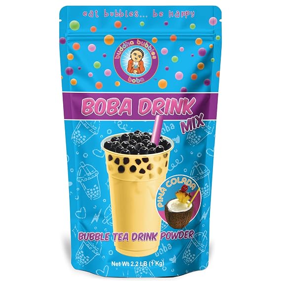 Premium PINA COLADA Boba/Bubble Tea Drink mix Powder By Buddha Bubbles Boba 1 Kilo (2.2 Pounds) | (1000 Grams)