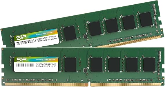 Silicon Power Desktop PC Memory DDR4 2133 PC4-17000 8GB x 2 16GB 288Pin 1.2V CL15 SP016GBLFU213B22