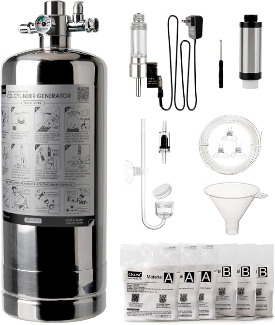 CO2 Generator Complete kit with 600g +600g raw Materials,4L G802S