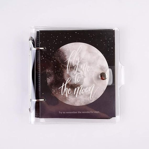 Ablus 100Pockets Mini Photo Album for Fujifilm Instax Mini 7s 8 8+ 9 25 26 50s 70 90 Instant Camera & Name Card (Black moon)