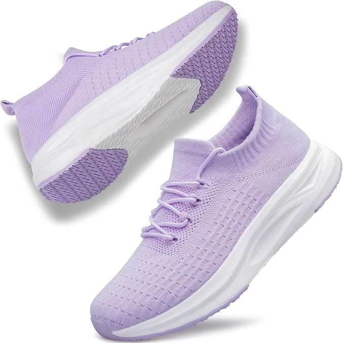 YHOON Womens Slip on Walking Shoes Comfort Sock Shoes Non Slip Mesh Casual Running Sneakers